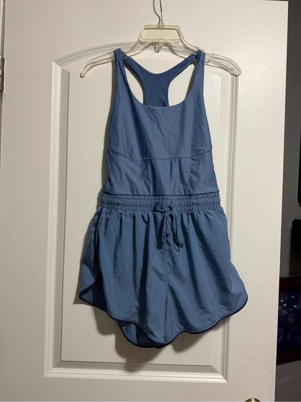 Fabletics Dusty Blue Racerback Romper